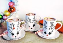 DIY Holiday Reindeer Mugs