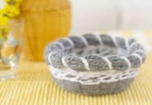 DIY Cardstock & Yarn Basket Weaving