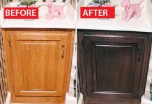 Before & After: A Honey Oak Cabinet Refinished
