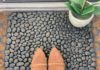 DIY River Rock Welcome Doormat