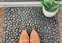 DIY River Rock Welcome Doormat