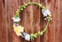 DIY Floral Hoop Wreath