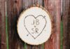 DIY Wood Sign With Carved Heart & Initials
