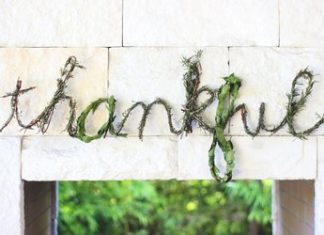 DIY Herb "Thankful" Sign