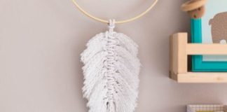 DIY Macrame Feather Wall Hanging