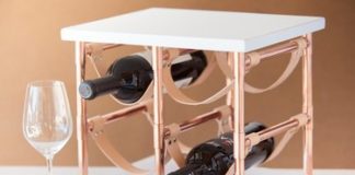 How to Make a Copper Pipe and Leather Wine Rack