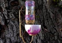 Upcycle a Wall Sconce Into a Creative Bird Feeder