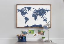 DIY Upcycled Puzzle Map Wall Art