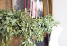 DIY Holiday Garland with Fresh Eucalyptus Leaves