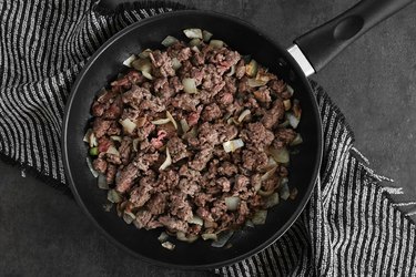 Cook ground beef