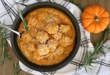 Rosemary Turkey Meatballs with Pumpkin Cream Sauce Recipe