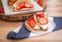 Strawberries and Cream Dessert Tacos Recipe