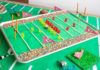 How to Make a Sheet Pan Football Stadium Cake
