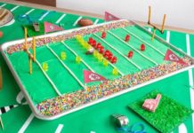 How to Make a Sheet Pan Football Stadium Cake