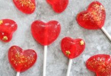 DIY Red-Hot Cinnamon Heart Lollipops