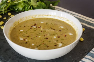 Green Curry Inspired Broccoli Chicken Soup