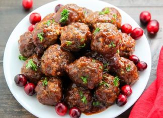 Baked Cranberry Meatballs